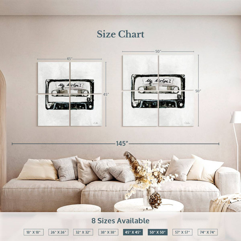 Abarca Retro Cassette II, 45" H x 45" W