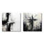 Minimalisme croix noire et blanche - ensemble de 2 collages carrés-1725023555-1725023559