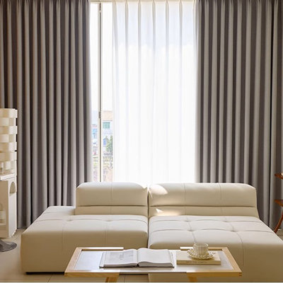 Polyester Blend Room Darkening Curtain Pair
