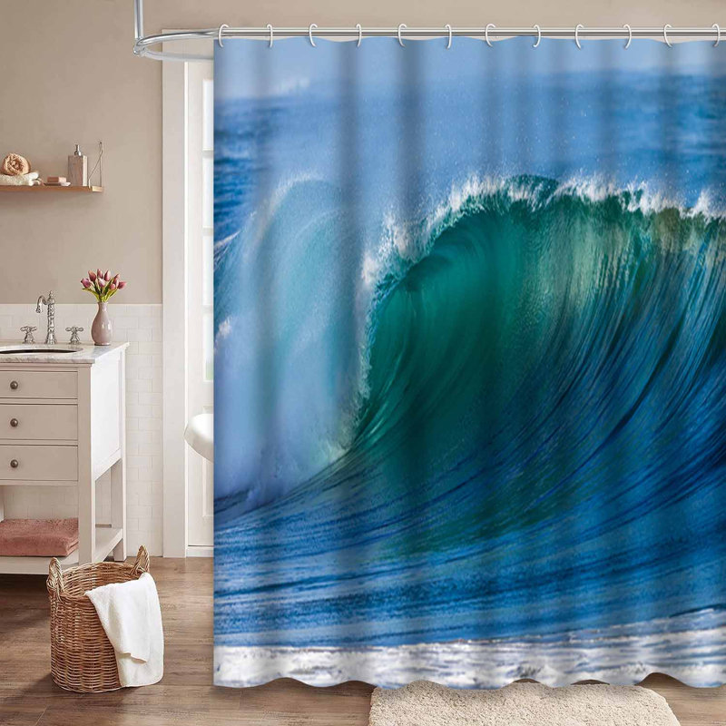 Rideau de douche Ocean Wave, L 72 po x l 72 po