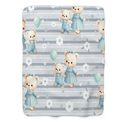 Maman ours - couverture en sherpa de qualité supérieure 1 pièce