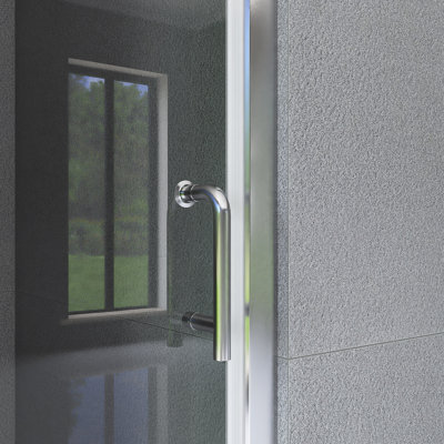 30 In. W X 72 In. H Pivot Semi-Frameless Shower Door In Finsh