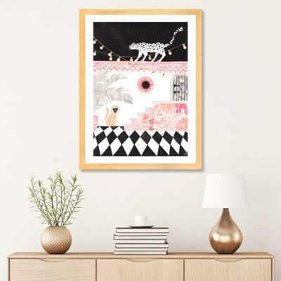 Art sur papier leopard et singe