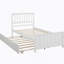 Lit plateforme simple avec lit gigogne, blanc-924208