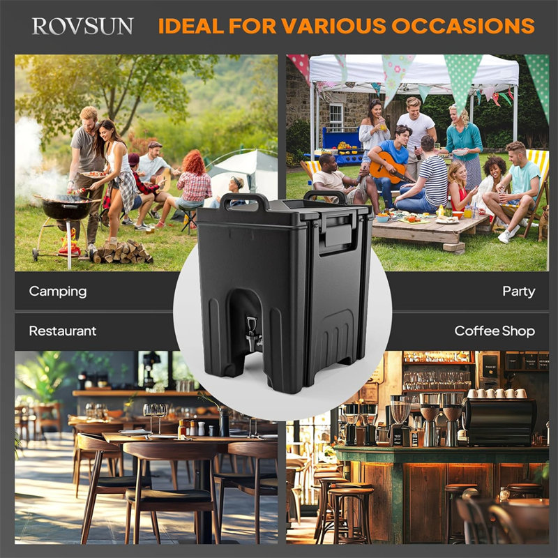Distributeur de boisson isotherme 12 gallons avec 50 tasses