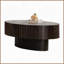 Table basse de salon en forme d'olive fabriquée à la main - Piédestal robuste en bois aggloméré, facile à assembler et amp; Choix multicolores-1005512675