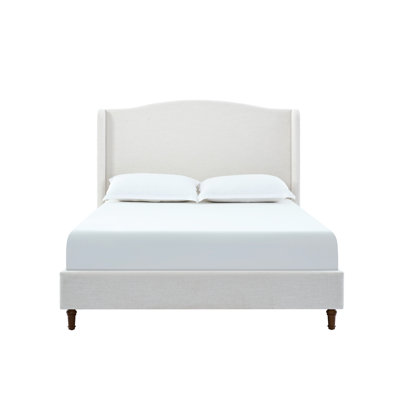 King Bed - 54" Headboard Chenille Upholstery Minimalist Bedroom Theme Thought No Box Spring Easy Assembly Steps Concept