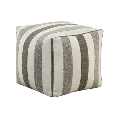 Modern Fabric Pouf Floor Seat - , Non-slip, 300lbs Capacity Square Sitting Non-slip Bottom, 17x17x18 Package