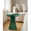 Table d'appoint sculpturale en verre soufflé Abyss 17 po H, vert émeraude - Aucun assemblage requis