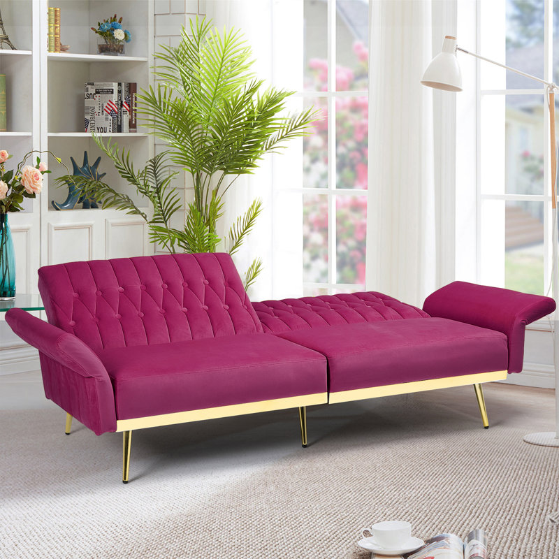 Everly Quinn Somiya 70'' Upholstered Sleeper Sofa