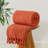 Textured Knit Tassel Throw Blanket, 50" x 60", Soft Polyester Blanket for Sofa and Bed-135150972