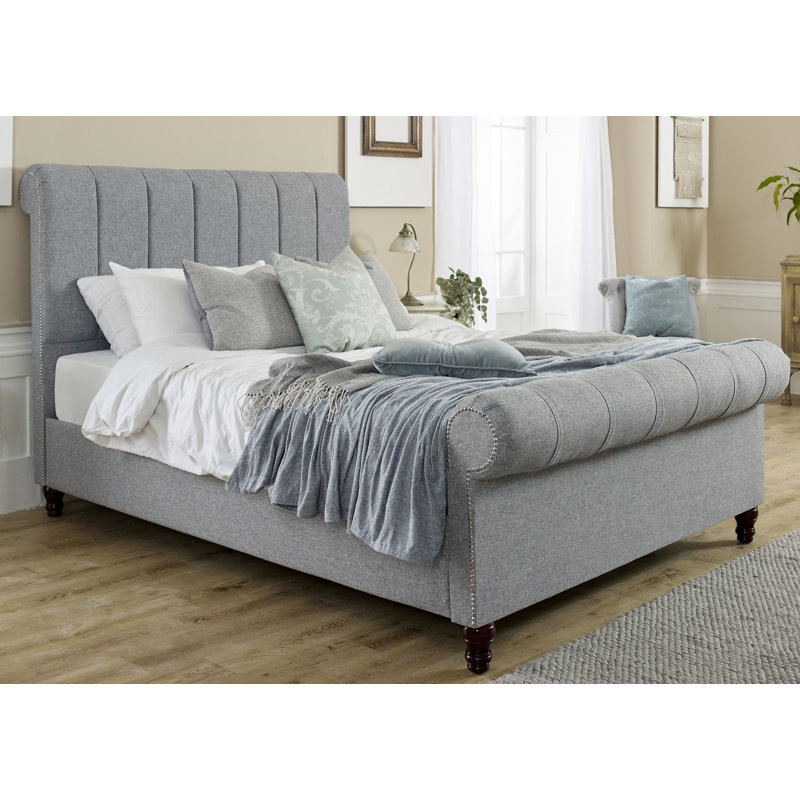 Cherrilyn Upholstered Bed, Grey, Super King (6')