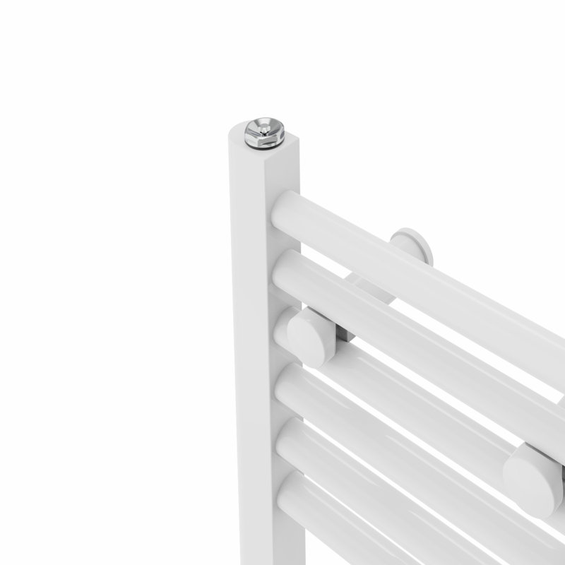 Wiest Straight Heated Towel Rail Radiator Bathroom Ladder Warmer, White, 180cm H x 30cm W x 3cm D, Straight Towel Rail