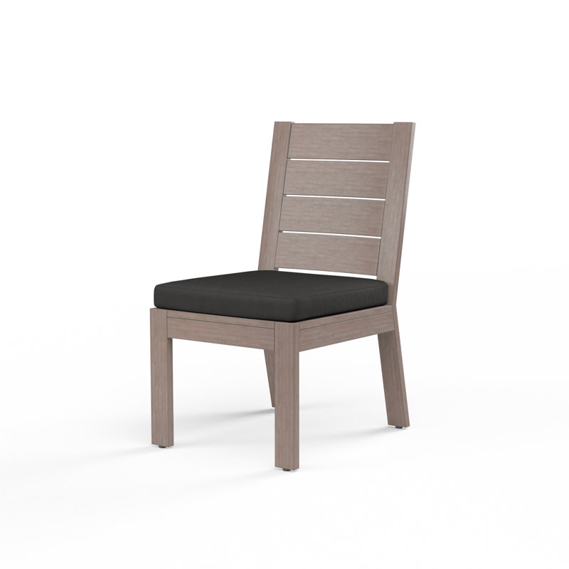Chaise de terrasse avec coussin Laguna, Tissage uni Sunbrella® Spectrum carbone