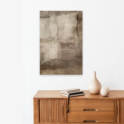 Yesterday's Wishes I - Abstract Texture Neutral Earthy Art