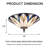 3-light Flush Mount Ceiling Light