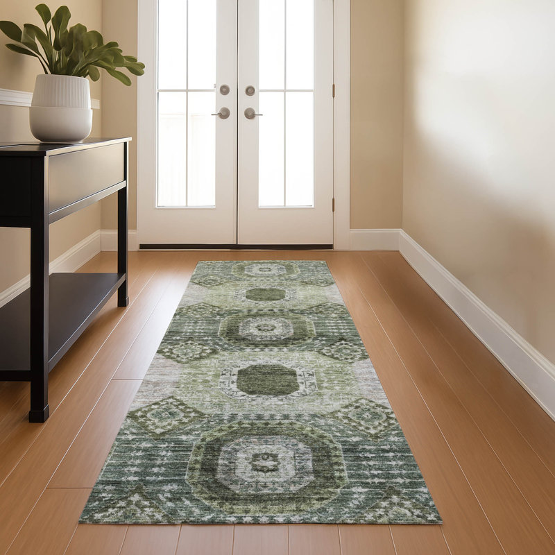 Premium Machine Washable Mayfield AMF1926 Panels Rug, Runner 2'3" x 7'6"
