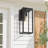 Outdoor Wall Sconce Lights,15 Inch Exterior Wall Lantern With Clear Glass,Weather Resistant Outdoor Lights For House Garage Doorway Patio(Black)-1544280015