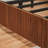 King Bed Frame, Wooden Corrugated Curved Design, No Box Spring Needed, Walnut-1763825422-1763825421
