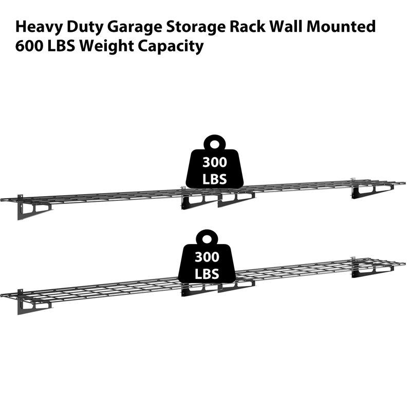 Metal Height -Adjustable Storage Rack, 183cm W x 60.96cm D