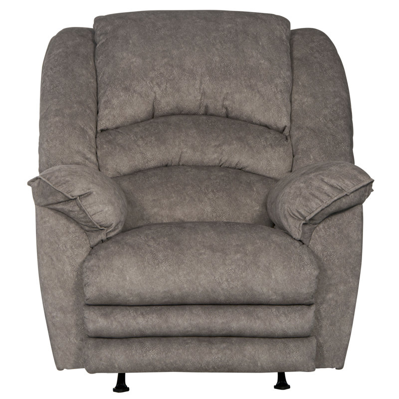 Fauteuil inclinable avec repose-pieds Rialto, Manuel, À bascule, Polyester gris