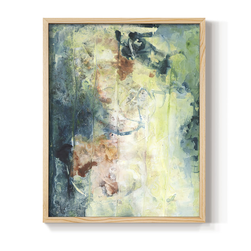 Nature's Elements I Framed Print - Solid Wood, Natural, 21" H x 17" W