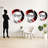 Sikai Red Black Infinite Ripples I - Waves Unique Mirror, Modern Large Round Wall Mirror, Printed Metal Art-1975244836