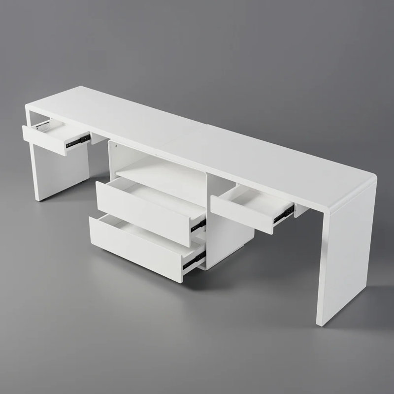 94.5" 2 Person Gaming Desk, Long Office Computer Desk with 4 Drawers, Two Person Desk with Storage for Home Office
