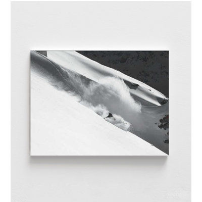 Snow Avalanche Descent - Black and White Mountain, reproduction de photo