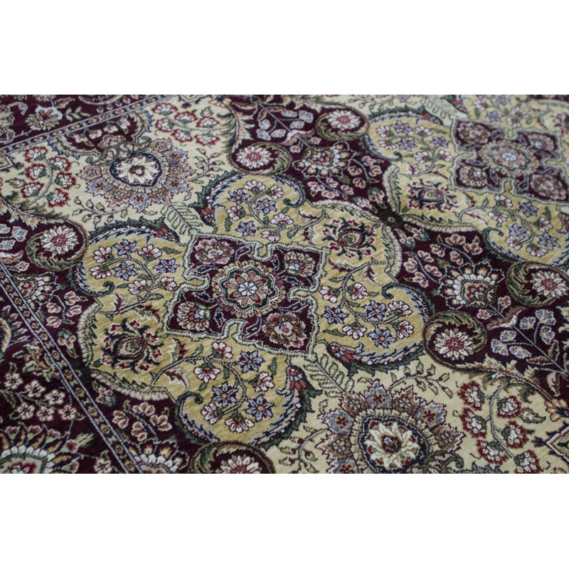 Tapis oriental vert en laine noué à la main Manchuria