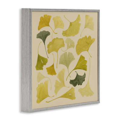 «Ginkgo Leaves», art giclée vert-jaune, design par Grace Popp