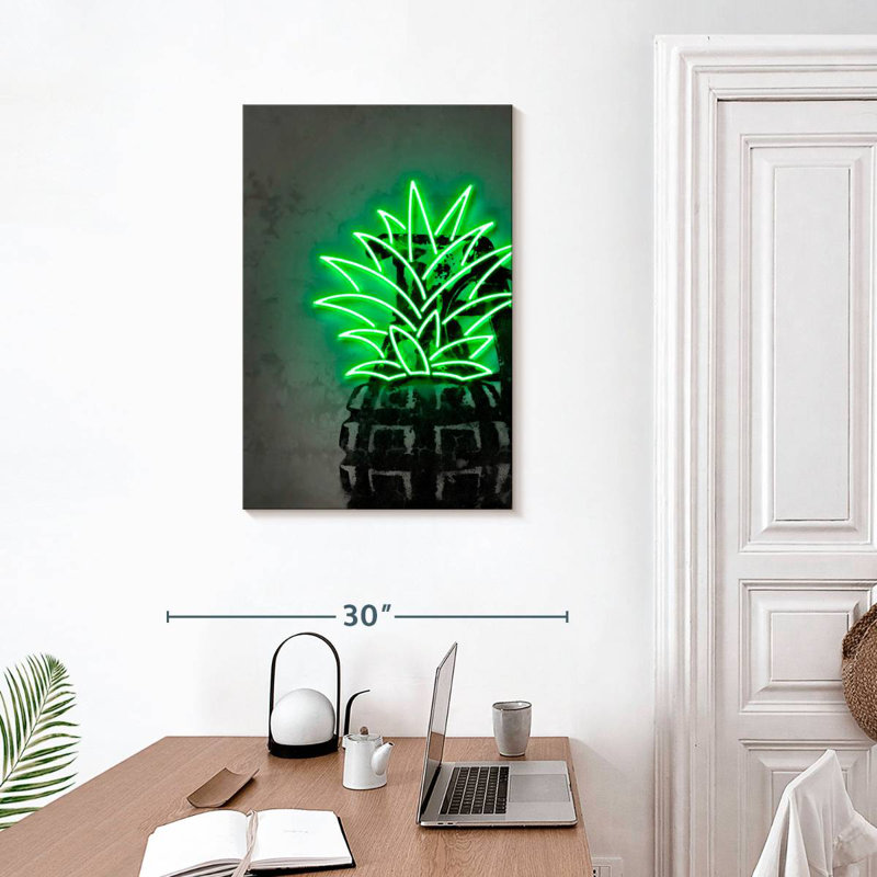 Glowing Pineapple, 30" H x 20" W