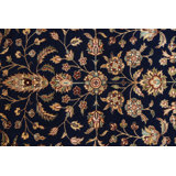 Hand-Knotted High-Quality Navy and Ivory Area Rug