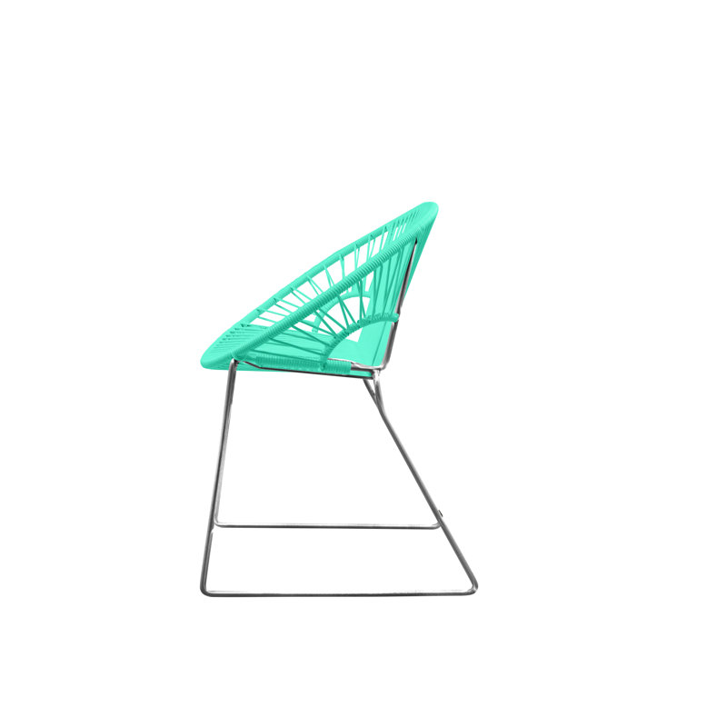 Chaise de patio Puerto, Menthe / chrome