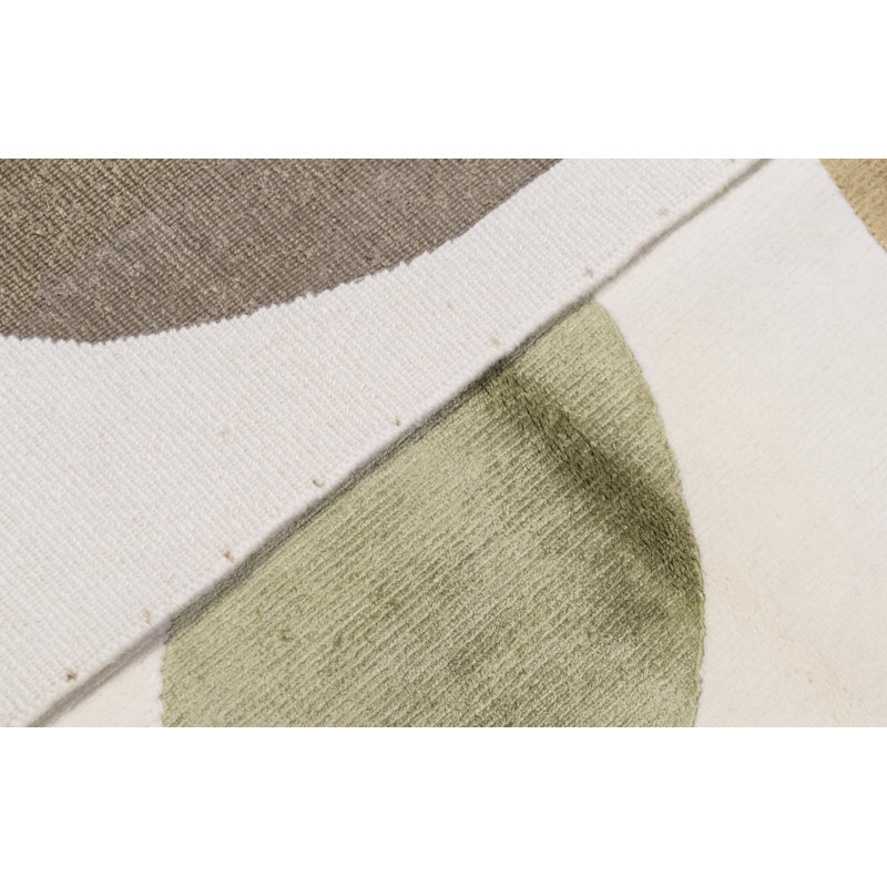 Tapis beige et multicolore de haute qualité noué à la main