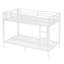 Lit superposé simple au-dessus de simple TG en métal blanc pour adolescents et adultes - peu encombrant, silencieux, sans sommier