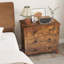 Table d'appoint 2 tiroirs 3 tiroirs avec poignées pratiques-1575034154
