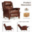 Fauteuil inclinable électrique double moteur en cuir véritable avec appui-tête réglable électriquement, accoudoirs arrondis et garniture cloutée (ensemble de 2)-1626814890