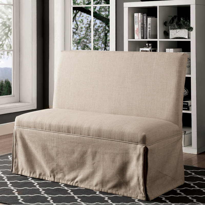 Causeuse sans accoudoirs 47,5 po Alance, 100 % lin beige