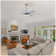 52'' Modern Ceiling Fans With Remote,Wood Ceiling Fan With Lights,LED Ceiling Fan Light With 6 Blade,3 Speed AC Motor Indoor Ceiling Fan For Patio,Living Room,Bedroom--Chrome