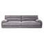 Velours côtelé gris avec un coussin douillet à texture douce pour une position assise décontractée