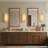 1 - Light 16" Dimmable Rectangular Gold Alabaster Flush Sconce