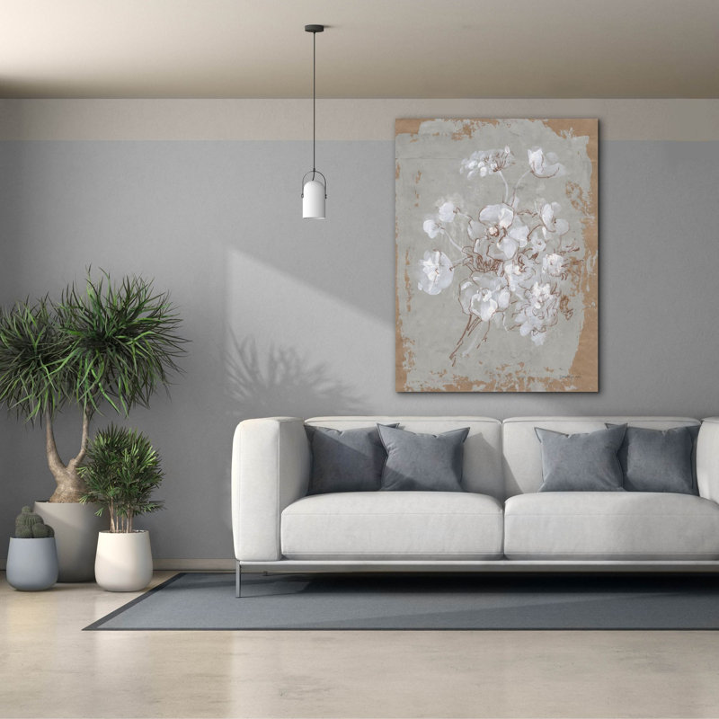 Winston Porter 'Delicate Floral 1' by Danhui Nai Canvas Wall Art, 54" H x 40" W