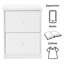 Ingrassia 2-Drawer Bedside Cabinet, Nightstand, End Table, Smooth-Glide-69016564