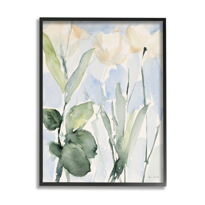Abstrait fleurs blanches et feuilles