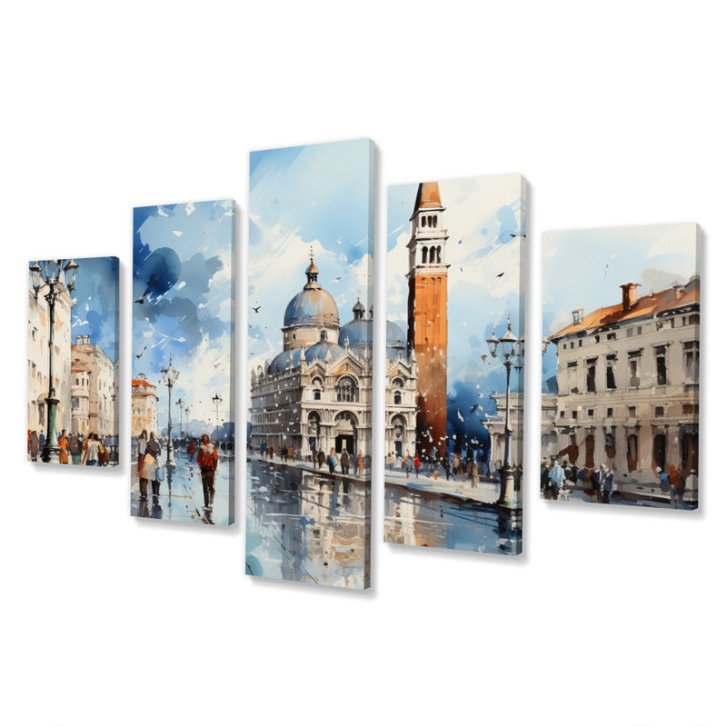 Italie, Italie, San Marco I, reproduction d'art sur toile - 5 panneaux