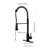 Kitchen Faucet With 360 Rotating Nozzle - Stainless Steel, Matte Black, Pull-Out Spray, Material Steel In Black Rotation, Rust Surface