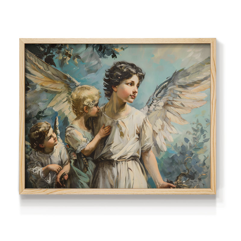 Angels From Above-CVI - Reproduction encadrée - Restickable, H 8 po x l 10 po, Naturel