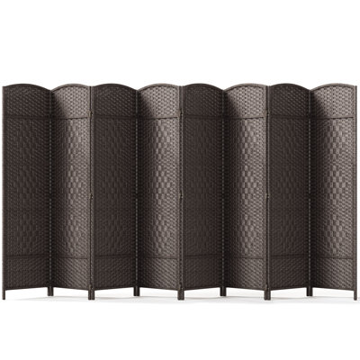Room Divider 6 Ft. Tall Wide Privacy Screen, Folding Privacy Screens Freestanding Mocha