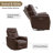 Top Grain Leather Dual Motor Swivel Glider Power Recliner with Power Headrest -117480053